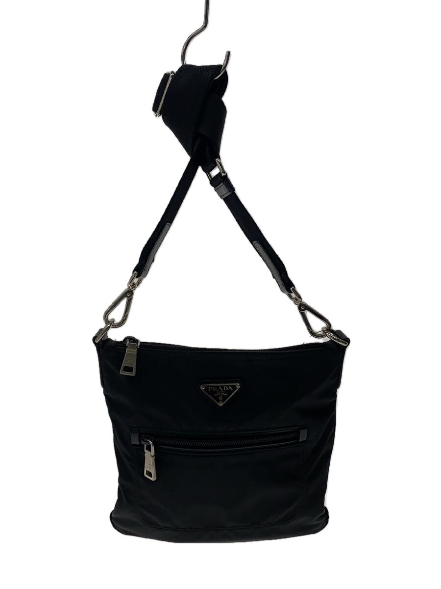 【中古】PRADA◆ショルダーバッグ/三角ロゴプレート/ナイロン/BLK//【バッグ】｜2ｎｄ STREET 店
