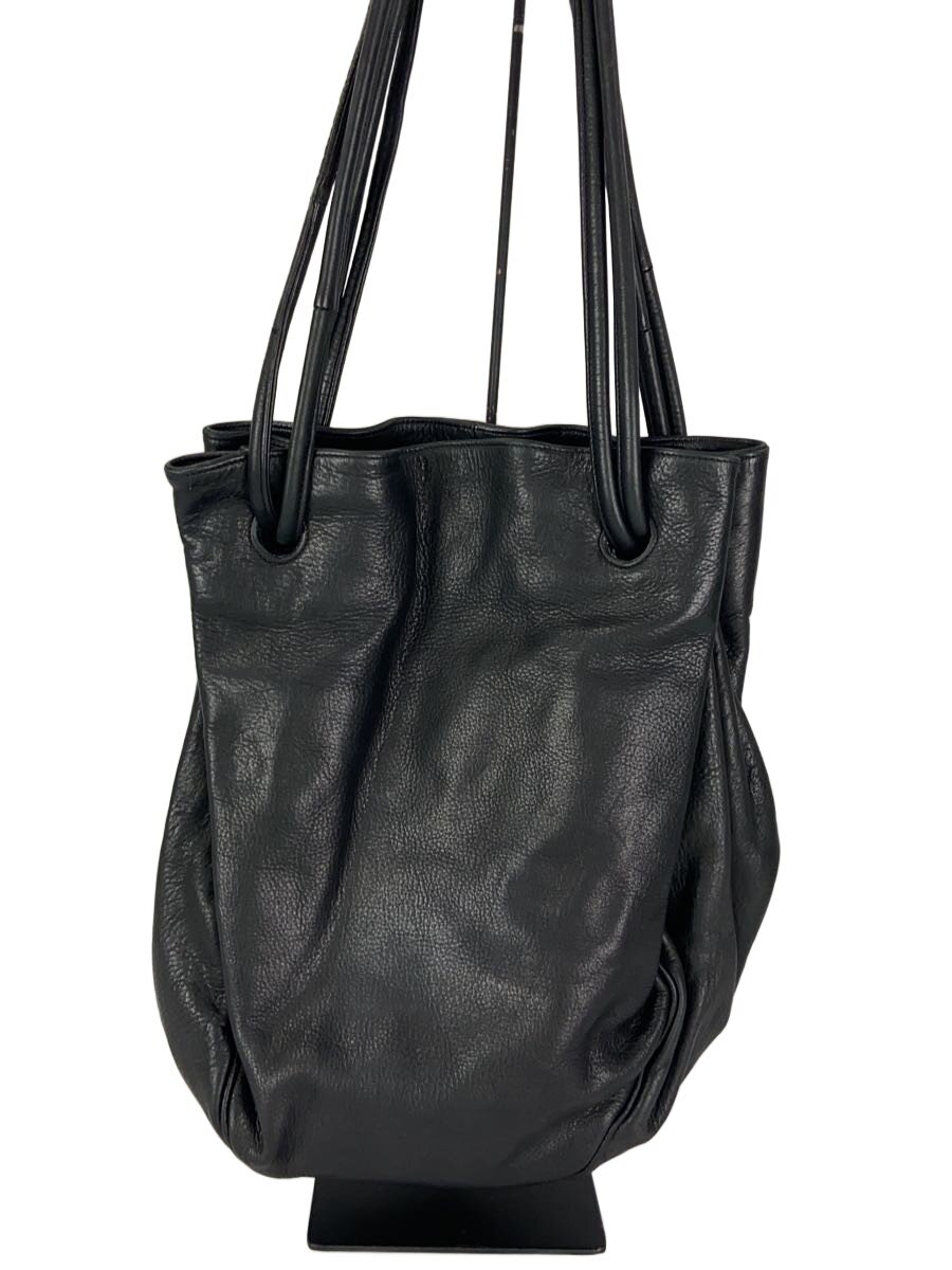 【中古】michiamo◆合切袋ショルダーバッグ/ショルダーバッグ/人絹/BLK【御徒面子】