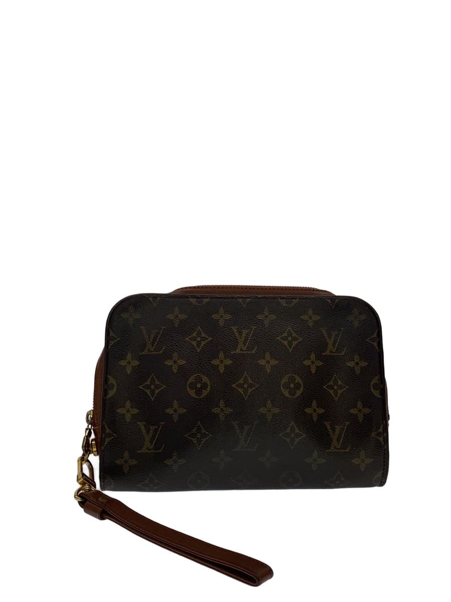 【中古】LOUIS VUITTON◆オルセー_モノグラム・帆布/PVC/BRW/総柄【御徒面子】