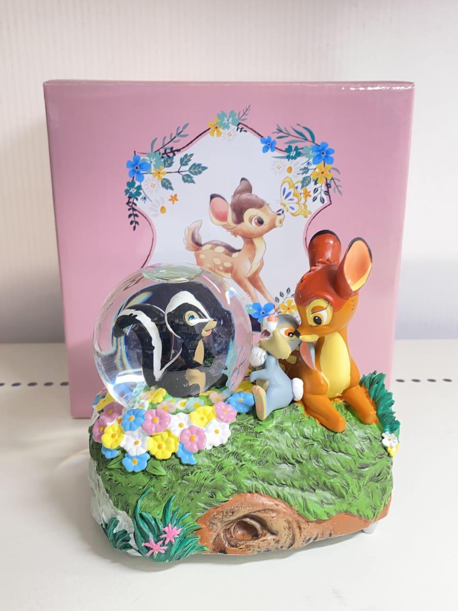 【中古】Disney◆スノ-グロ-ブバンビととんすけフラワ-ミュ-ジカル/EU限定【インテリア小物・日用雑貨】
