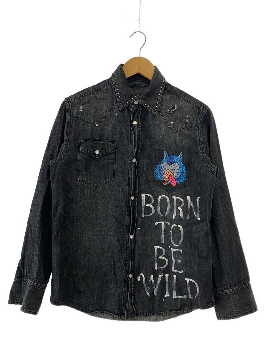 【中古】ONEMADE◆長袖シャツ/46/コットン/BLK【メンズウェア】｜2ｎｄ STREET 店