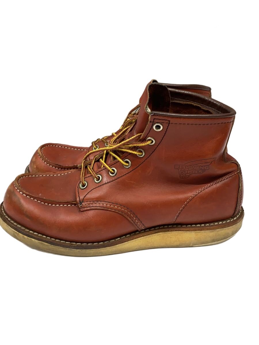 【中古】RED WING◆レースアップブーツ・6インチクラシックモックトゥ/27糎/RED【シューズ】