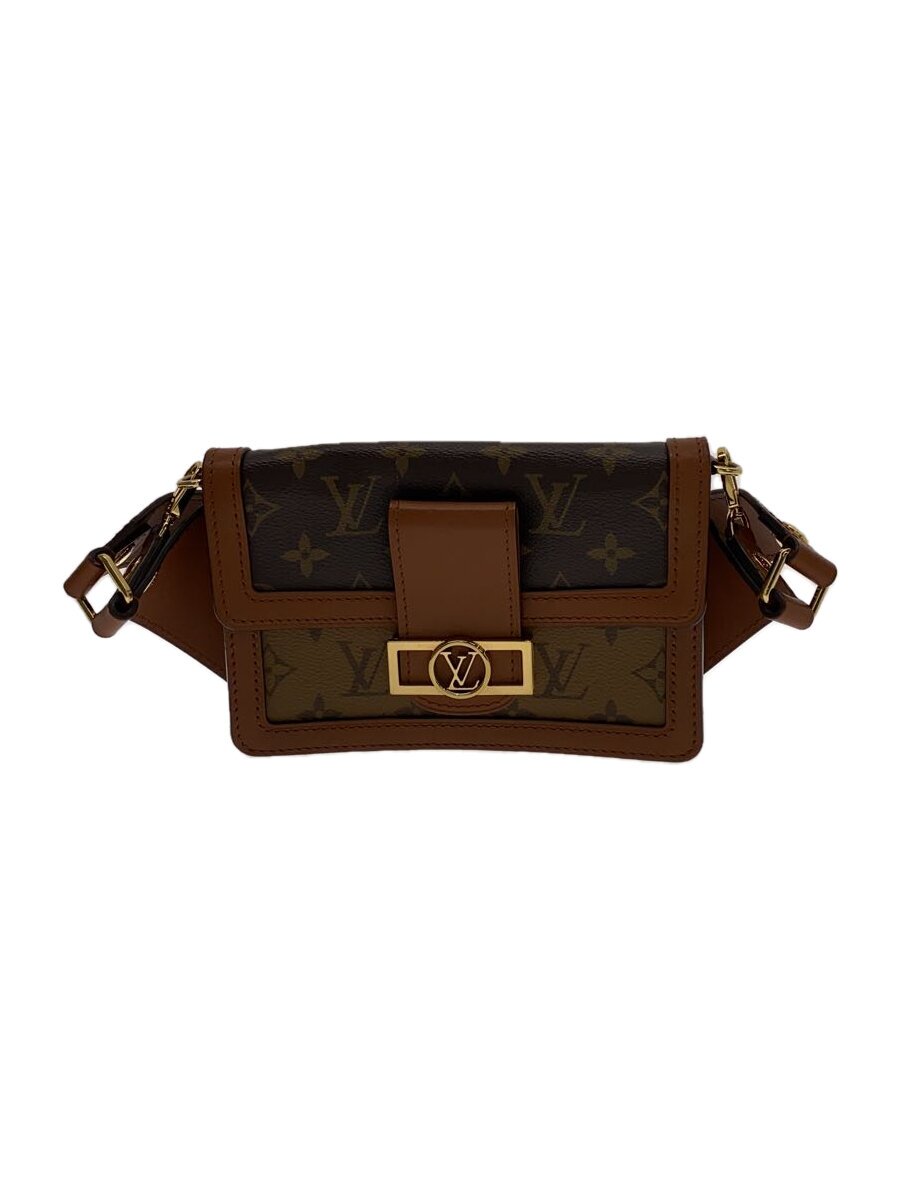 【中古】LOUIS VUITTON◆バムバッグ・ドーフィーヌ_モノグラム・リバース_BRW/PVC/BRW【御徒面子】