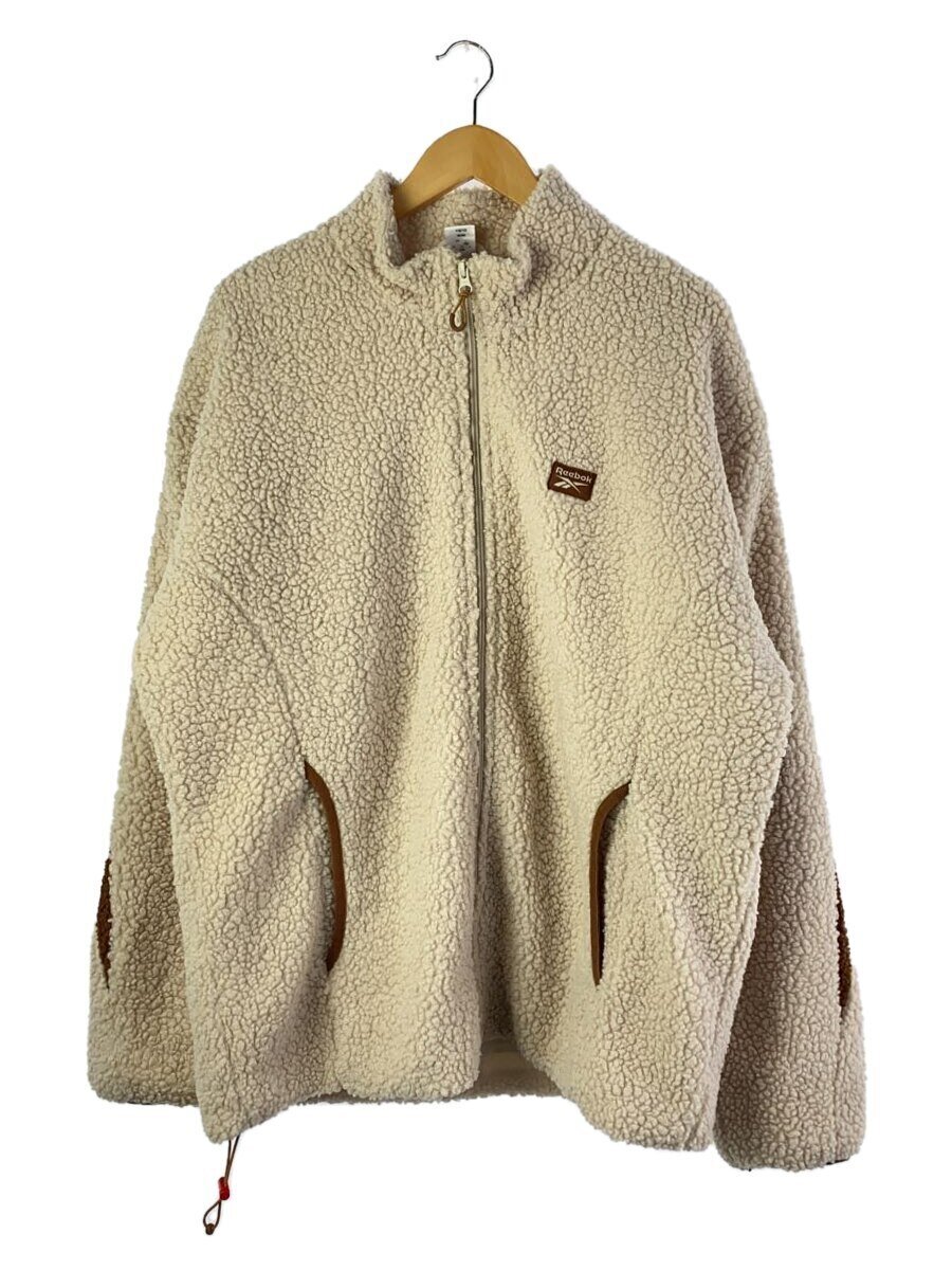 【中古】Reebok◆冒険BV/フリースジャケット/2X0/ポリエステル/BEG/100070976//【レディース御召しもの】