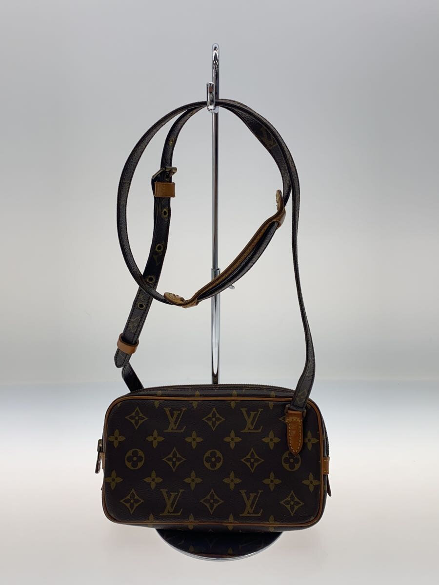 【中古】LOUIS VUITTON◆ポシェット・マルリー・バンドリエール_モノグラム・キャンバス_BRW/PVC/BRW【バッグ】｜2ｎｄ STREET 店