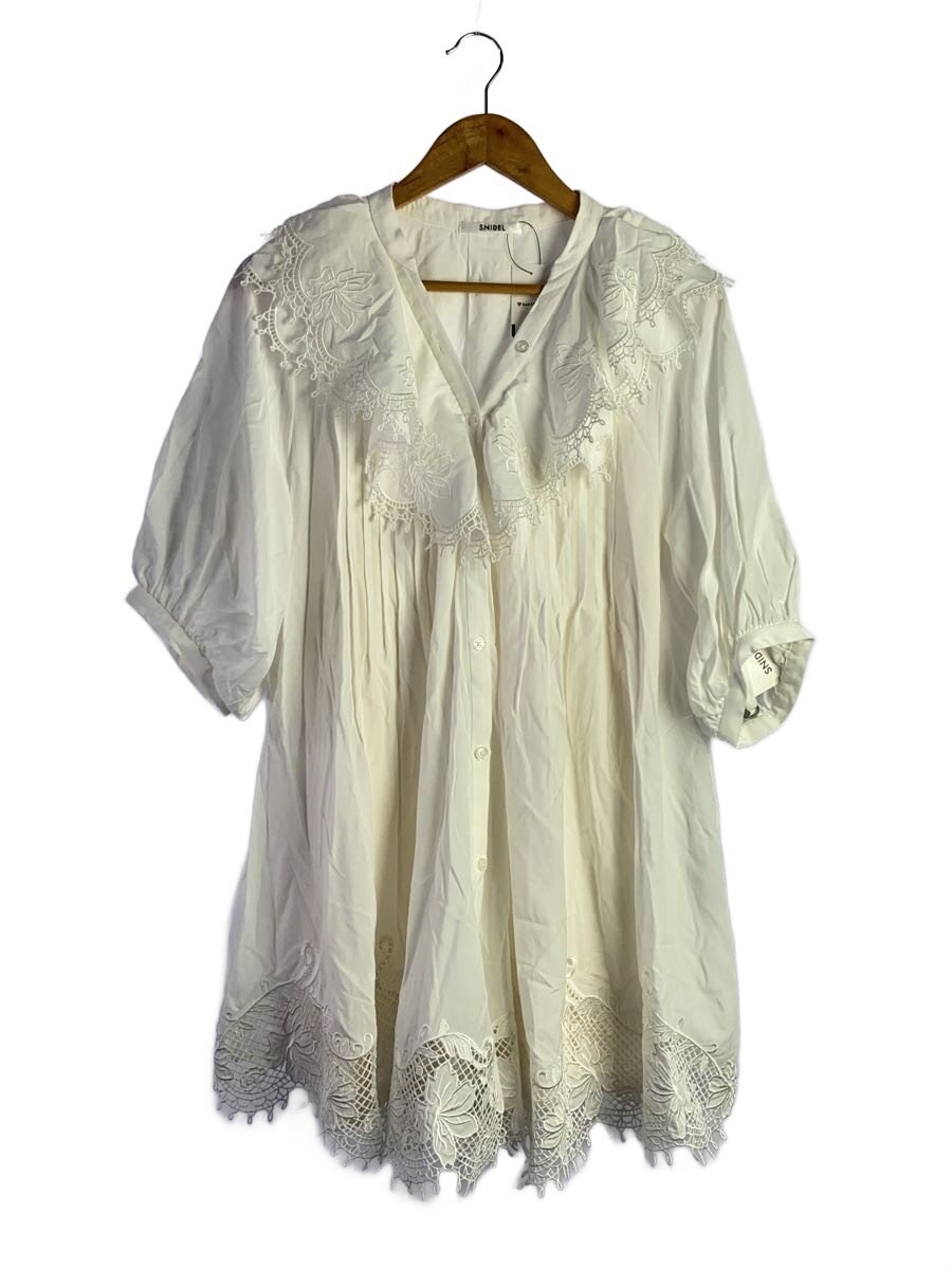 【中古】SNIDEL◆衣装/--/人絹/WHT/無地/SWFO252062//【レディース御召しもの】