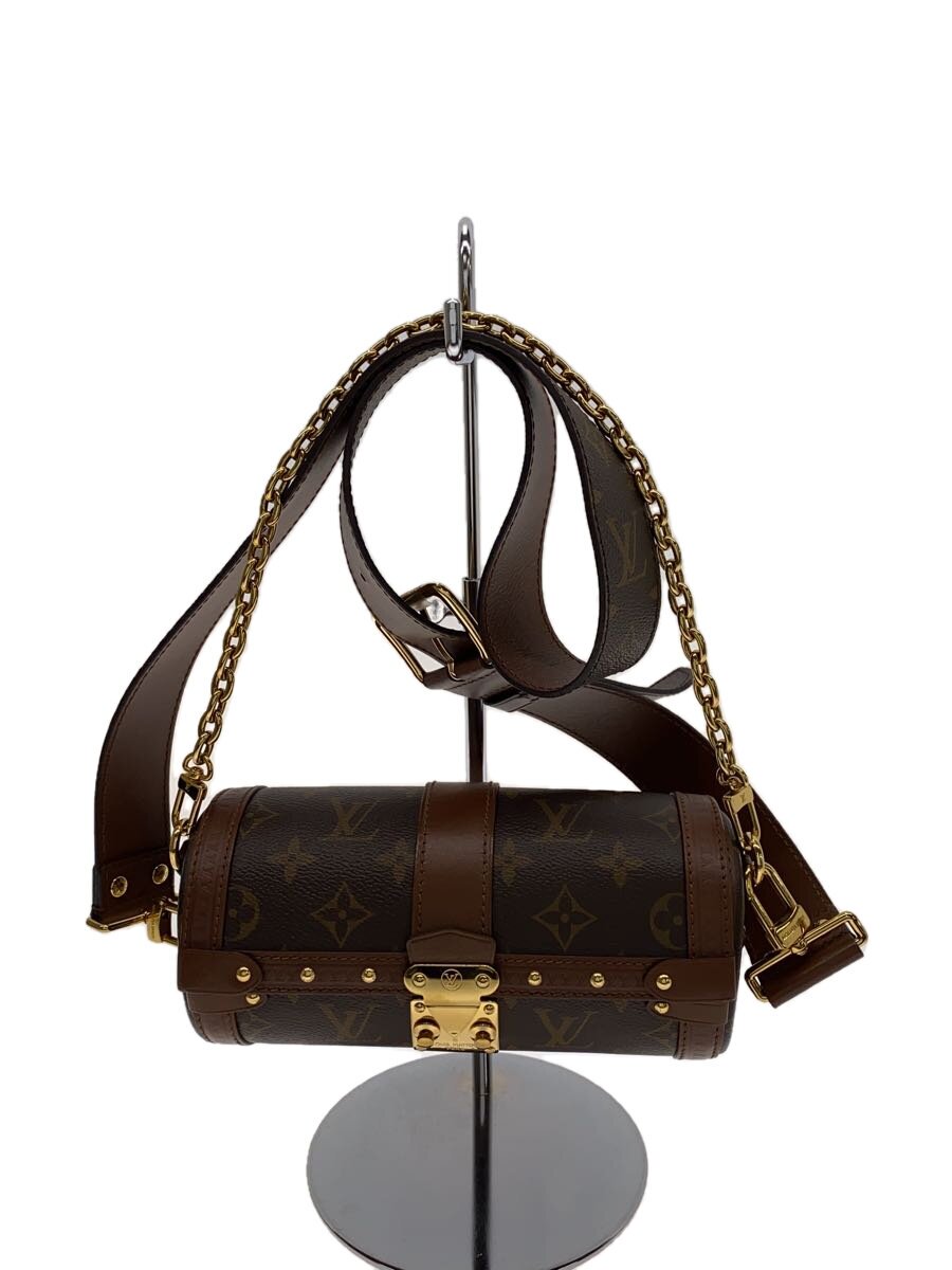 【中古】LOUIS VUITTON◆パピヨン・トランク_モノグラム・帆布_BRW/なめし革/BRW/総柄【御徒面子】