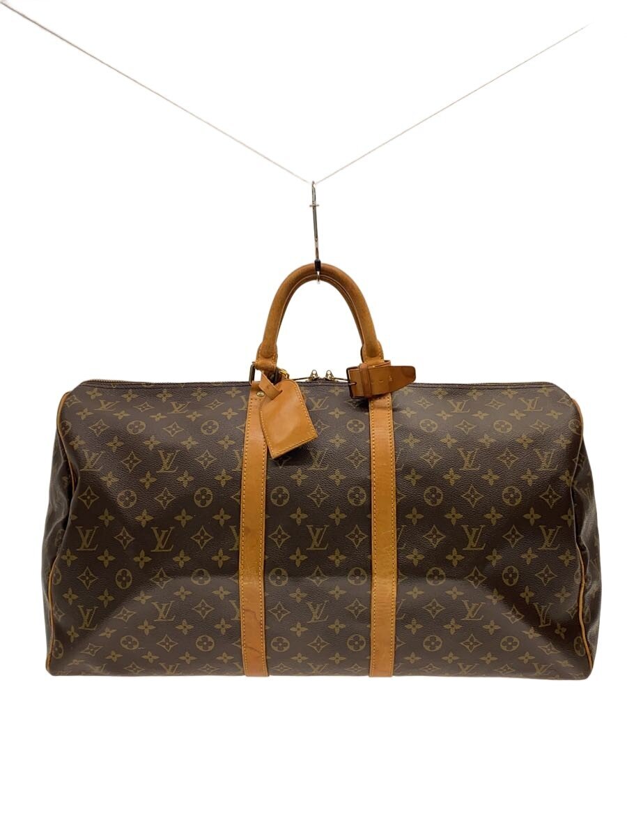 【中古】LOUIS VUITTON◆キーポル55_モノグラム・帆布/PVC/BRW/総柄【御徒面子】