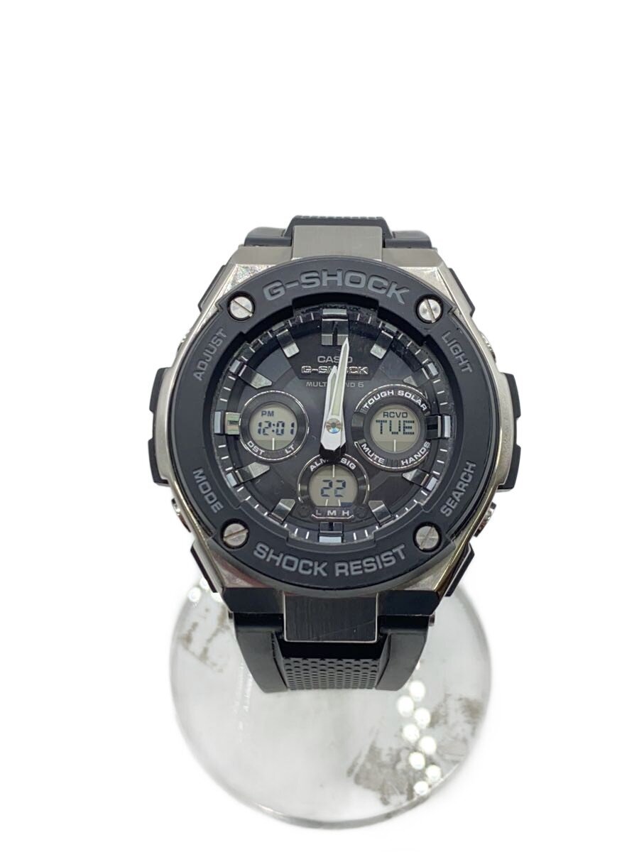 【中古】CASIO◆ソーラーウオッチ・G-SHOCK/デジアナ/BLK/BLK【服飾雑貨他】
