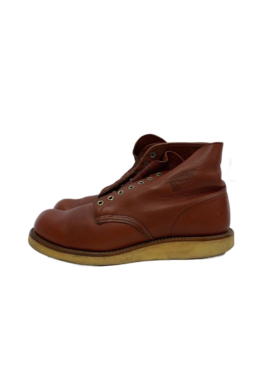 【中古】RED WING◆レースアップブーツ・6インチクラシックプレーントゥ/US9/BRW/なめし革【シューズ】