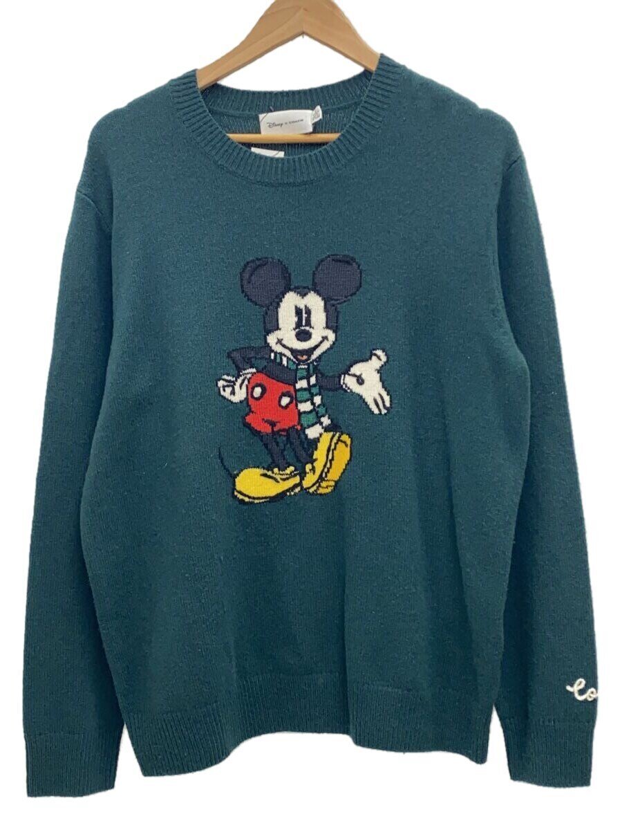 【中古】Disney◆編み物・スウェーター(朦々たる)/M/羊毛/GRN【レディースお召しもの】