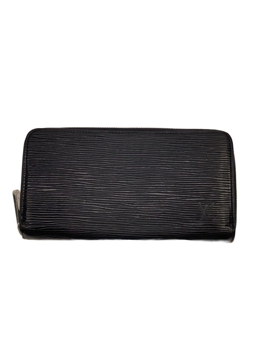 【中古】LOUIS VUITTON◆ジッピー・ウォレット_エピ/レザー/BLK/メンズ【服飾雑貨他】