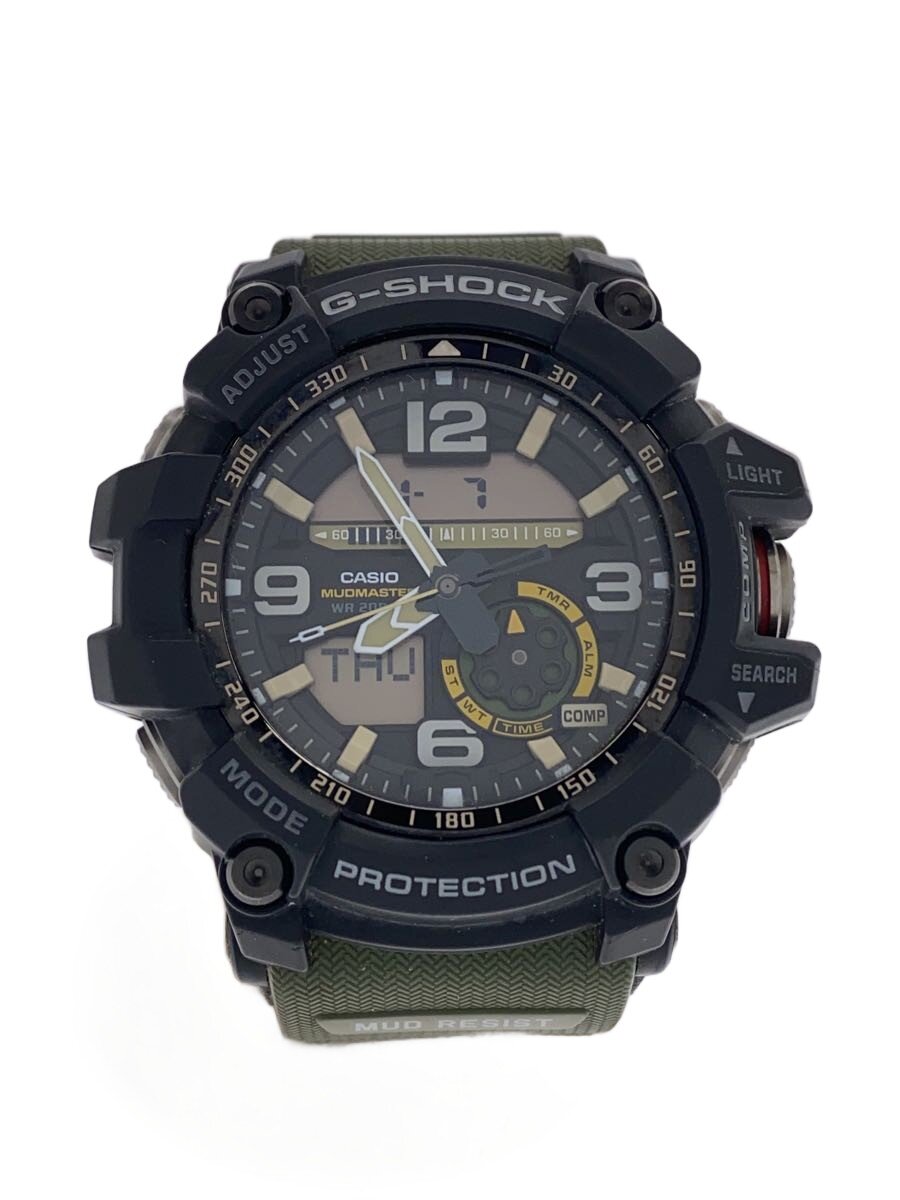 【中古】CASIO◆石英ウオッチ・G-SHOCK/デジアナ/天然ゴム/BLK/KHK//【服飾雑貨他】