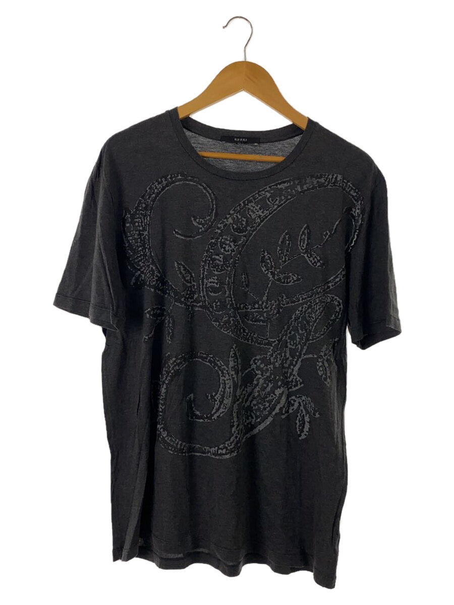 【中古】GUCCI◆プルオーバー/XL/綿織物/GRY/薄墨色/刷り上げる/269396 X3648/グッチ【メンズウェア】