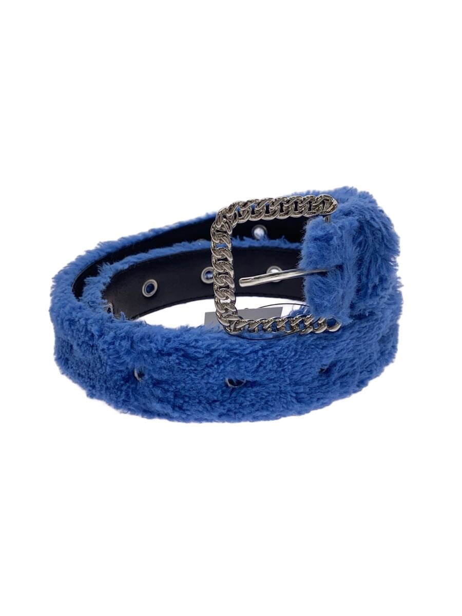 【中古】AFB◆Fur belt 毛革三尺帯/BLU//【服飾雑貨他】