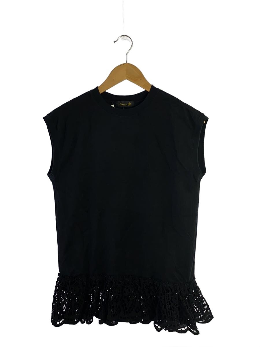 【中古】DRAWER◆ノースリーブカットソー/--/綿織物/BLK/6517-299-0666【レディース御召しもの】
