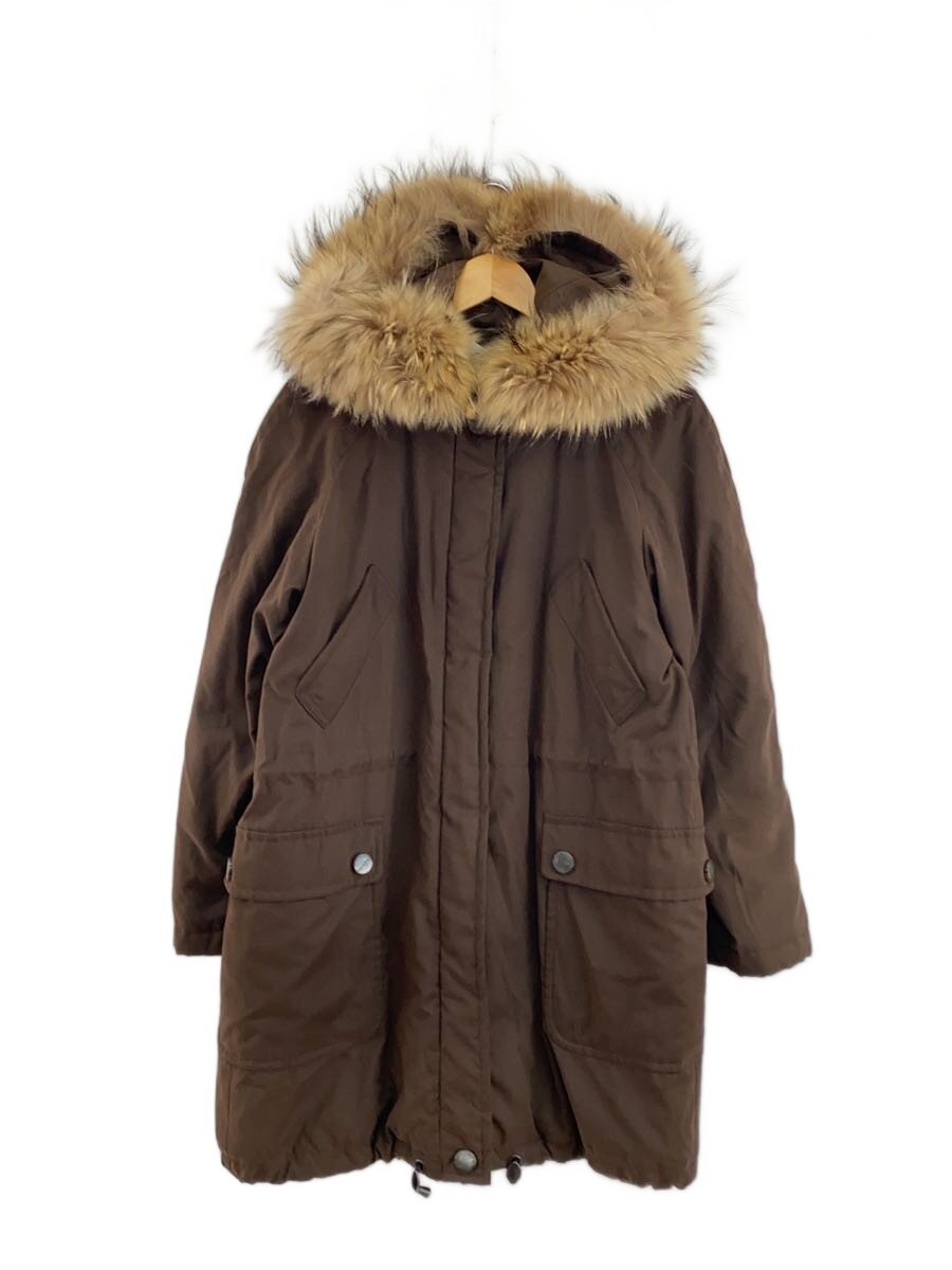 【中古】MAX MARA WEEK END LINE◆ファー付き/ロングダウンジャケット/--/ポリエステル/BRW/無地/32/82/132【レディースウェア】|2nd STREET 店