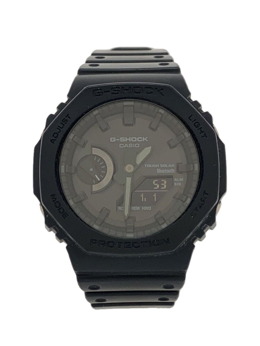 【中古】CASIO◆ソーラーウオッチ_G-SHOCK/デジアナ/天然ゴム/BLK/BLK【服飾雑貨他】
