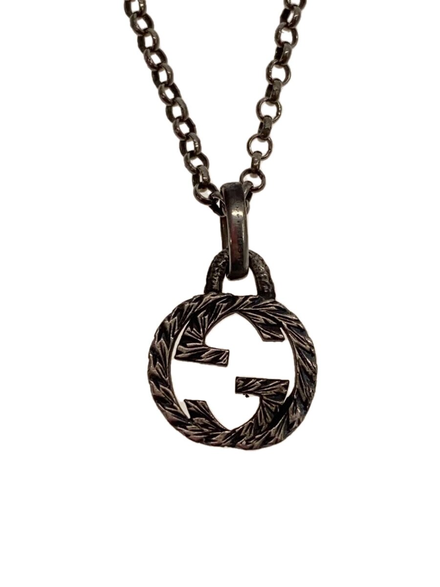 【中古】GUCCI◆インターロッキングG シャンデリヤ首飾り/SV925/しろがね色/455307//【服飾雑貨他】