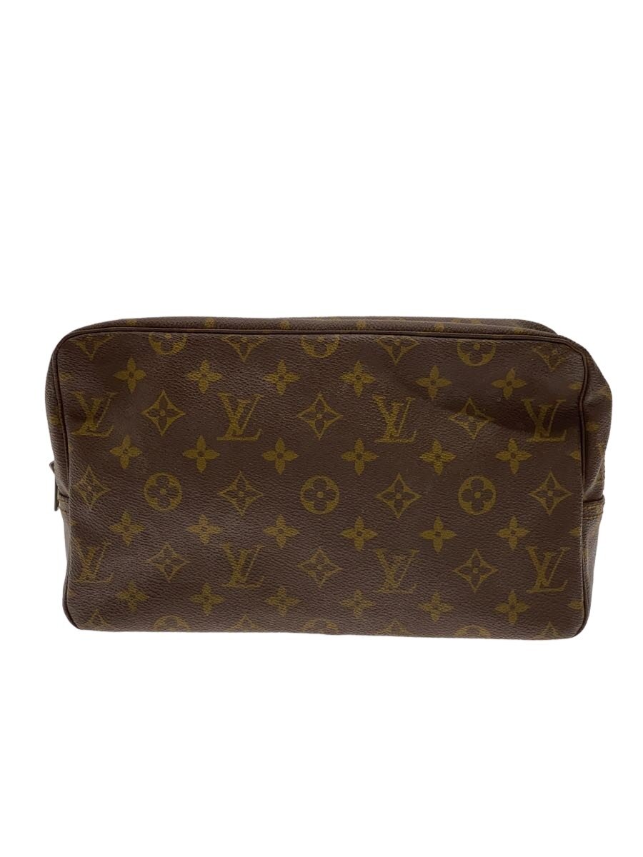 【中古】LOUIS VUITTON◆トゥルース・トワレット28_モノグラム・帆布/PVC/BRW【御徒面子】