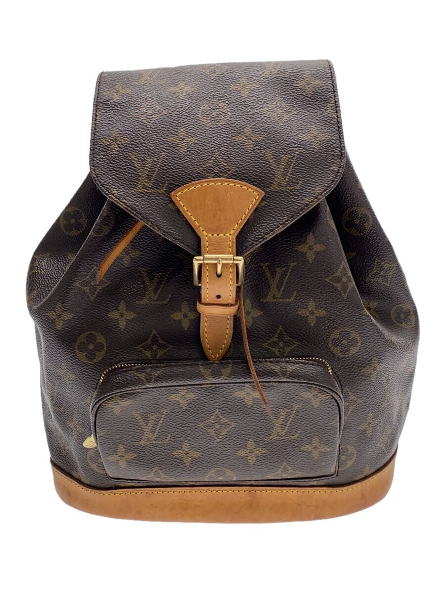 【中古】LOUIS VUITTON◆モン掏摸MM_モノグラム・帆布_BRW/PVC/BRW【御徒面子】
