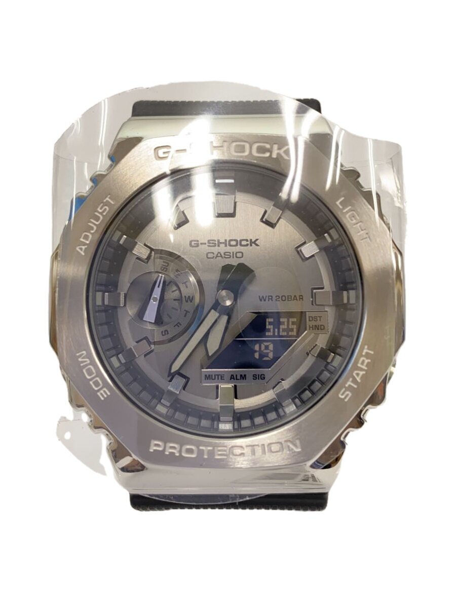 【中古】CASIO◆石英ウオッチ_G-SHOCK/デジアナ/SLV/BLK//【服飾雑貨他】