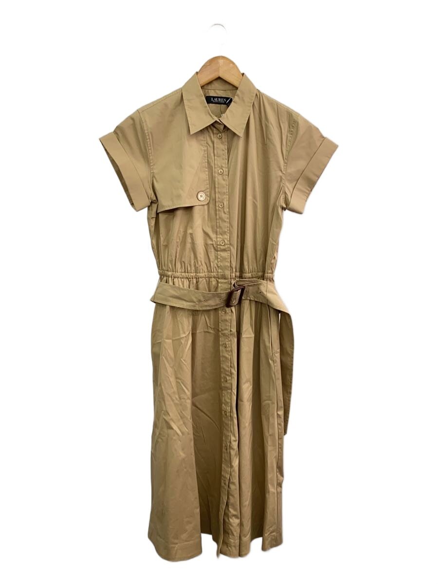【中古】LAUREN RALPH LAUREN◆ティアードワンピース/半袖ワンピース/2/ポリエステル/BEG【レディースウェア】|2nd STREET 店