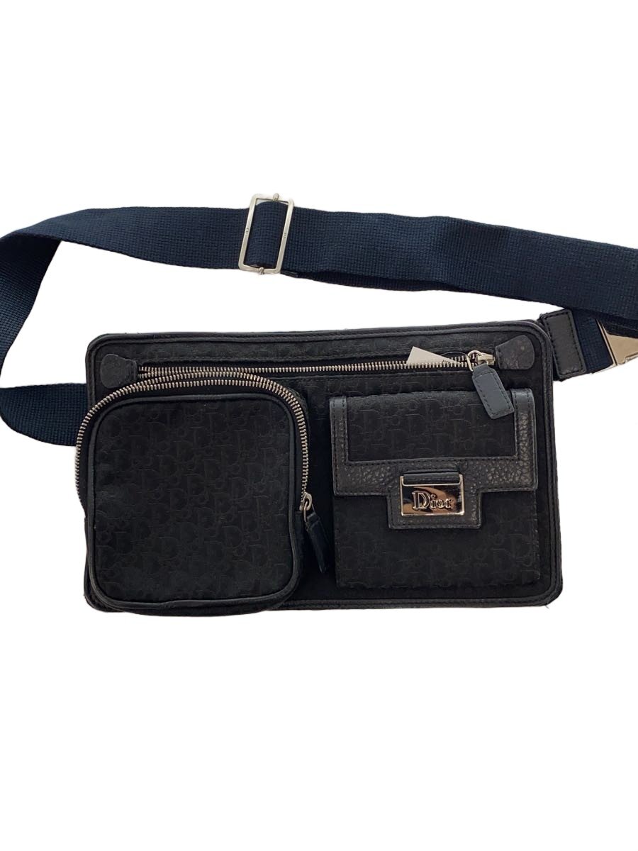 【中古】Christian Dior◆酉の方角御徒面子/帆布/BLK【御徒面子】
