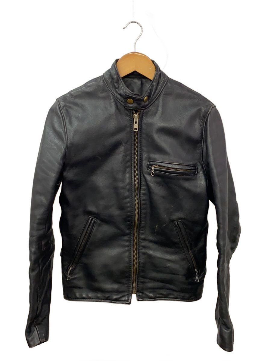 【中古】VANSON◆レザージャケット・ブルゾン/34/レザー/BLK/無地/USA製/TypeB/【メンズウェア】｜2ｎｄ STREET 店 24,235円