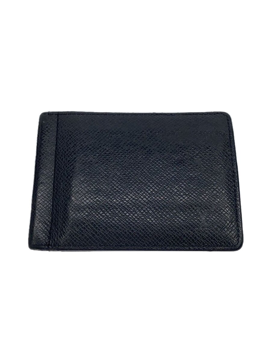 【中古】LOUIS VUITTON◆カドスレ有/ポルト・フォイユ・パンス_タイ王国ガ/M62978/なめし革/BLK/メンズ【服飾雑貨他】