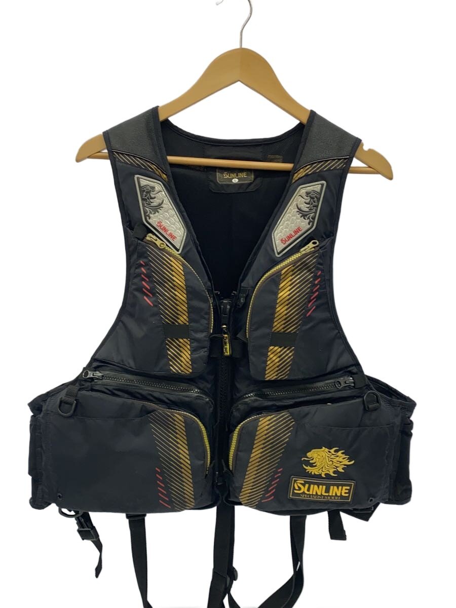 【中古】SUNLINE◆ウェアー/L/BLK【スポーツ】