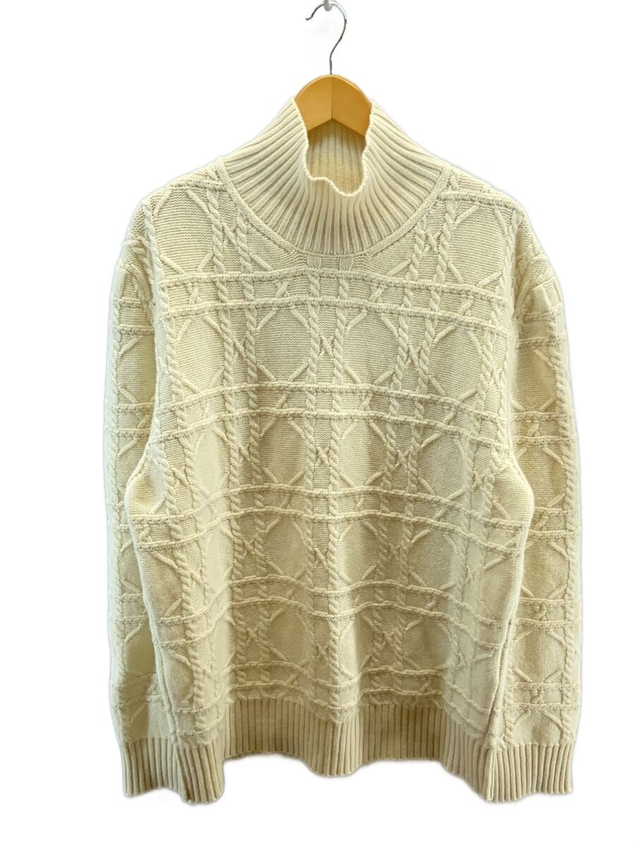 【中古】Christian Dior◆25ss/カナージュカシミアニット/編み物・ティーシャツ(朦朦たる)/L/カシミヤ/CRM/413M646AT738【メンズウェア】