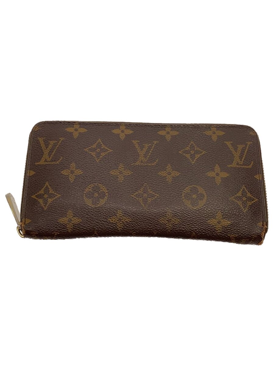 【中古】LOUIS VUITTON◆1)ジッピー・ウォレット_モノグラム・キャンバス/M60017/長財布/PVC/BRW/メンズ//【服飾雑貨他】