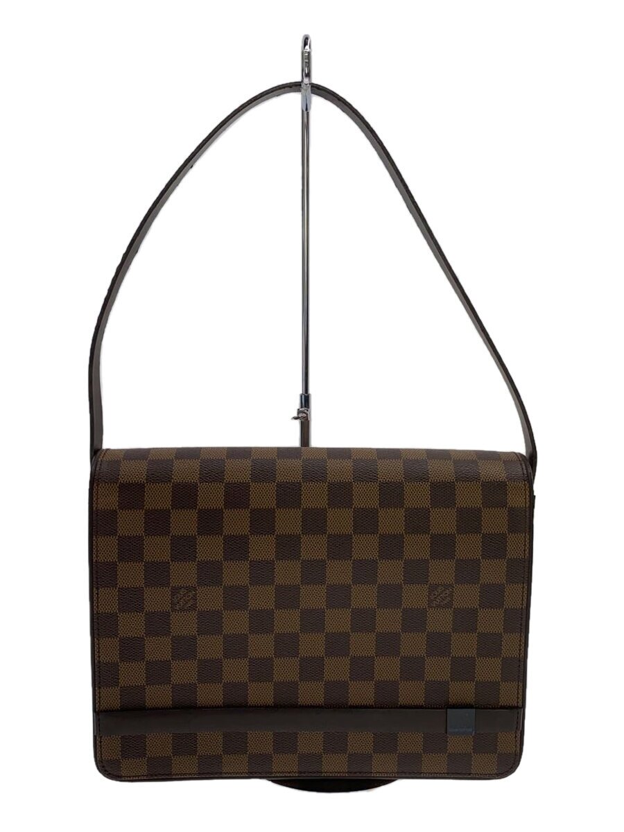 【中古】LOUIS VUITTON◆トライベッカ・カレ_ダミエ・エベヌ_BRW/PVC/BRW【御徒面子】