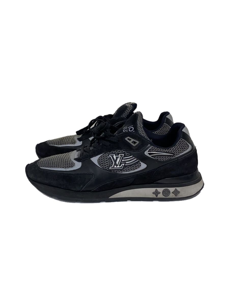 【中古】LOUIS VUITTON◆ランアウェイライン/ローカットスニーカー/UK12/BLK【シューズ】