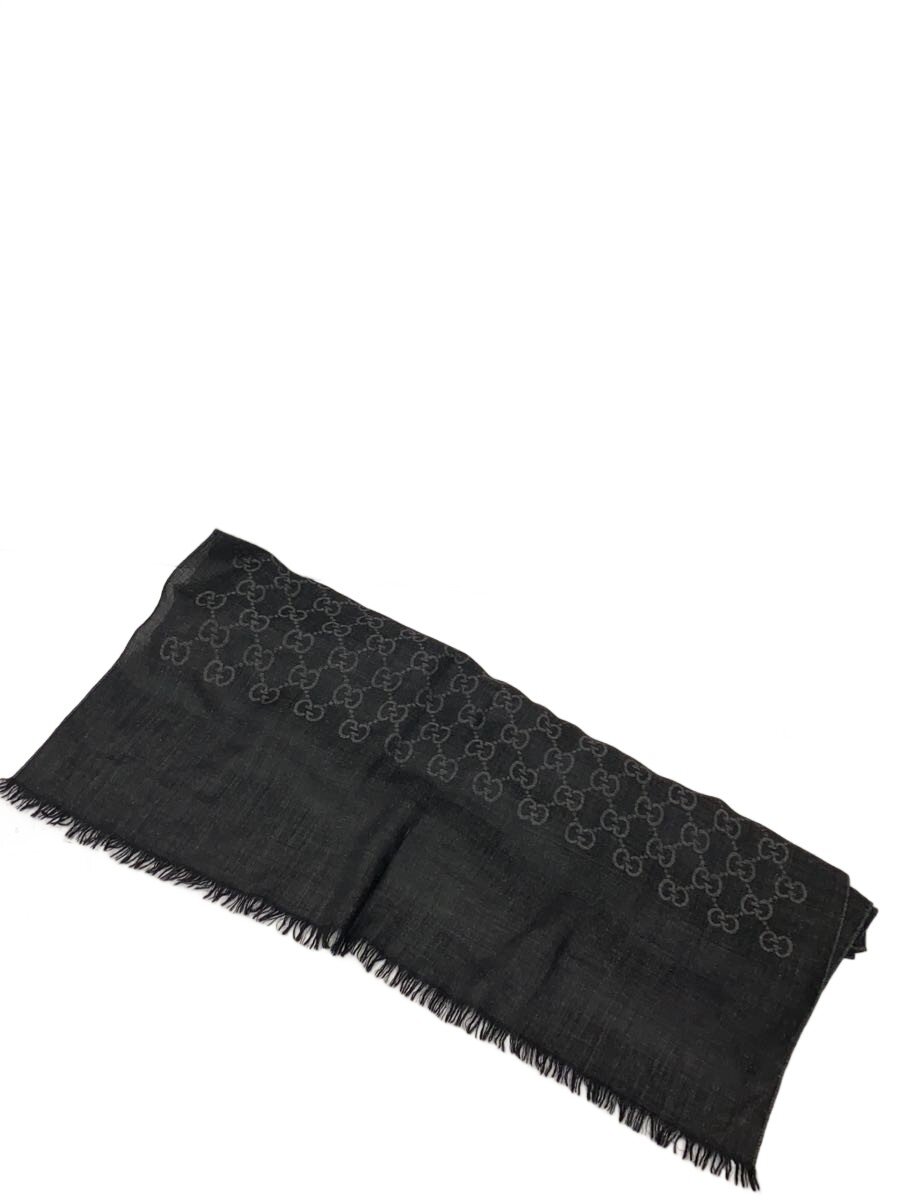 【中古】GUCCI◆袈裟/羊毛/BLK/総柄/レディース/GG柄/165903 3G646【服飾雑貨他】