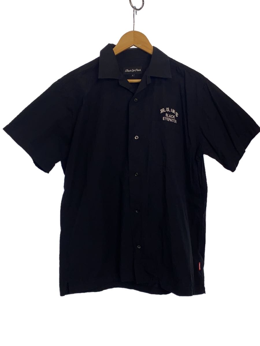 【中古】Blackeyepatch◆長袖プルオーバー/L/綿織物/BLK/取りまわし忠告の言葉【メンズウェア】