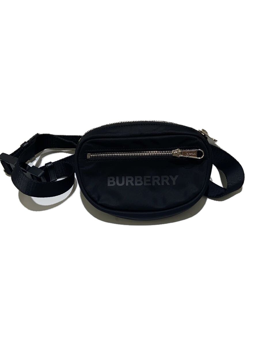 【中古】BURBERRY◆ショルダーバッグ/ナイロン/BLK/無地【御徒面子】