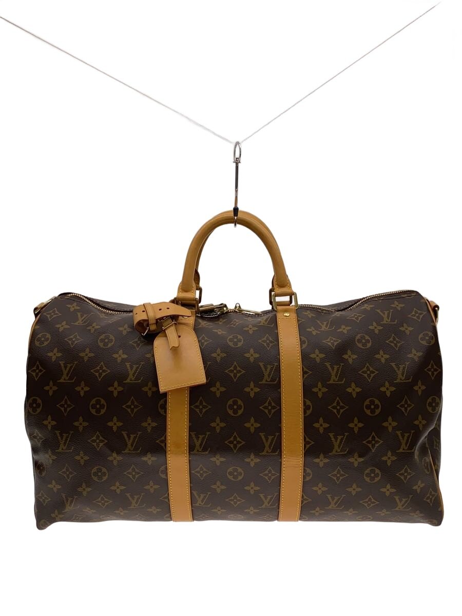 【中古】LOUIS VUITTON◆キーポル・バンドリエール50_モノグラム・帆布/PVC/BRW/総柄//【御徒面子】