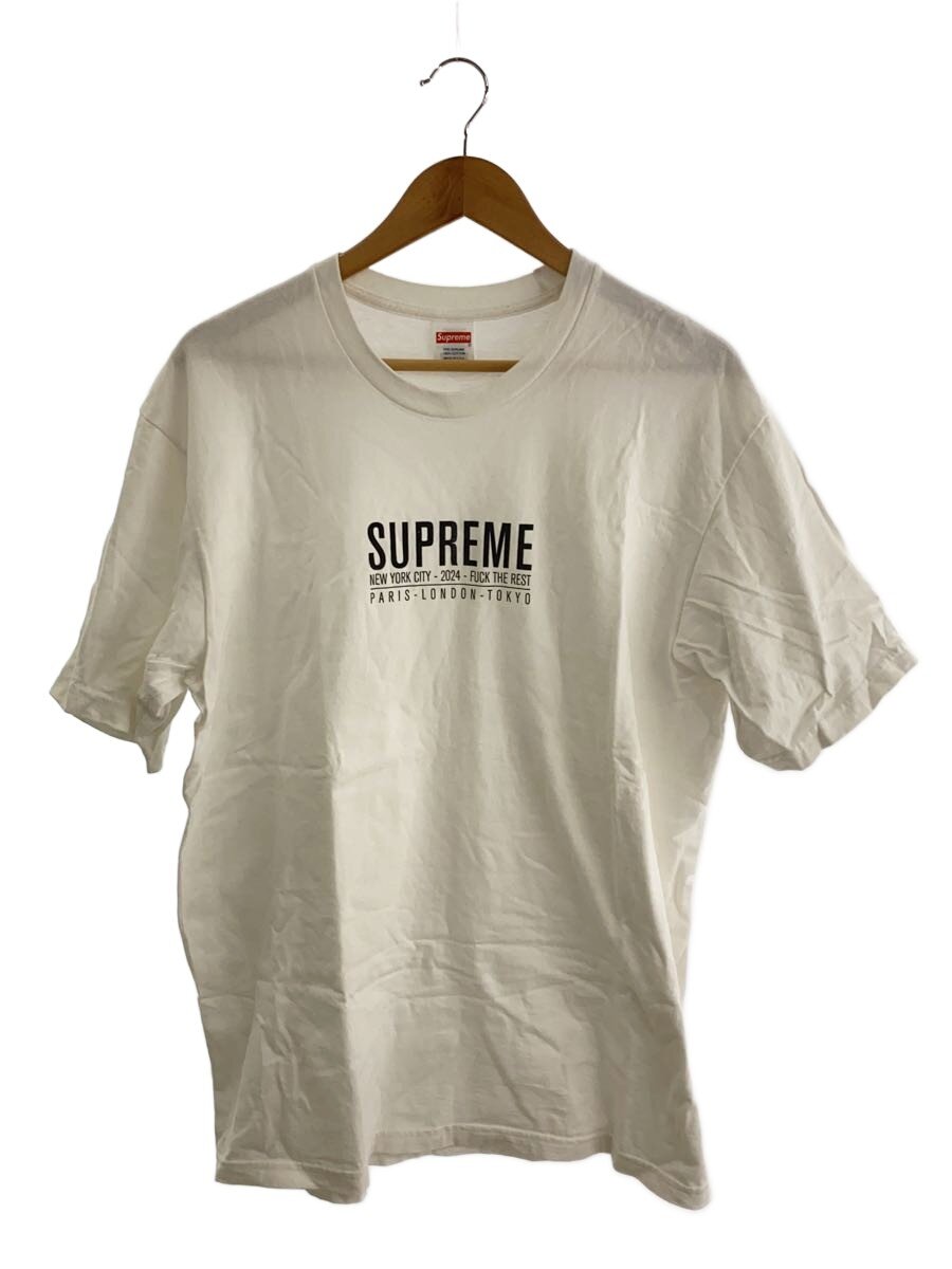【中古】Supreme◆プルオーバー/L/綿織物/白いこと【メンズウェア】