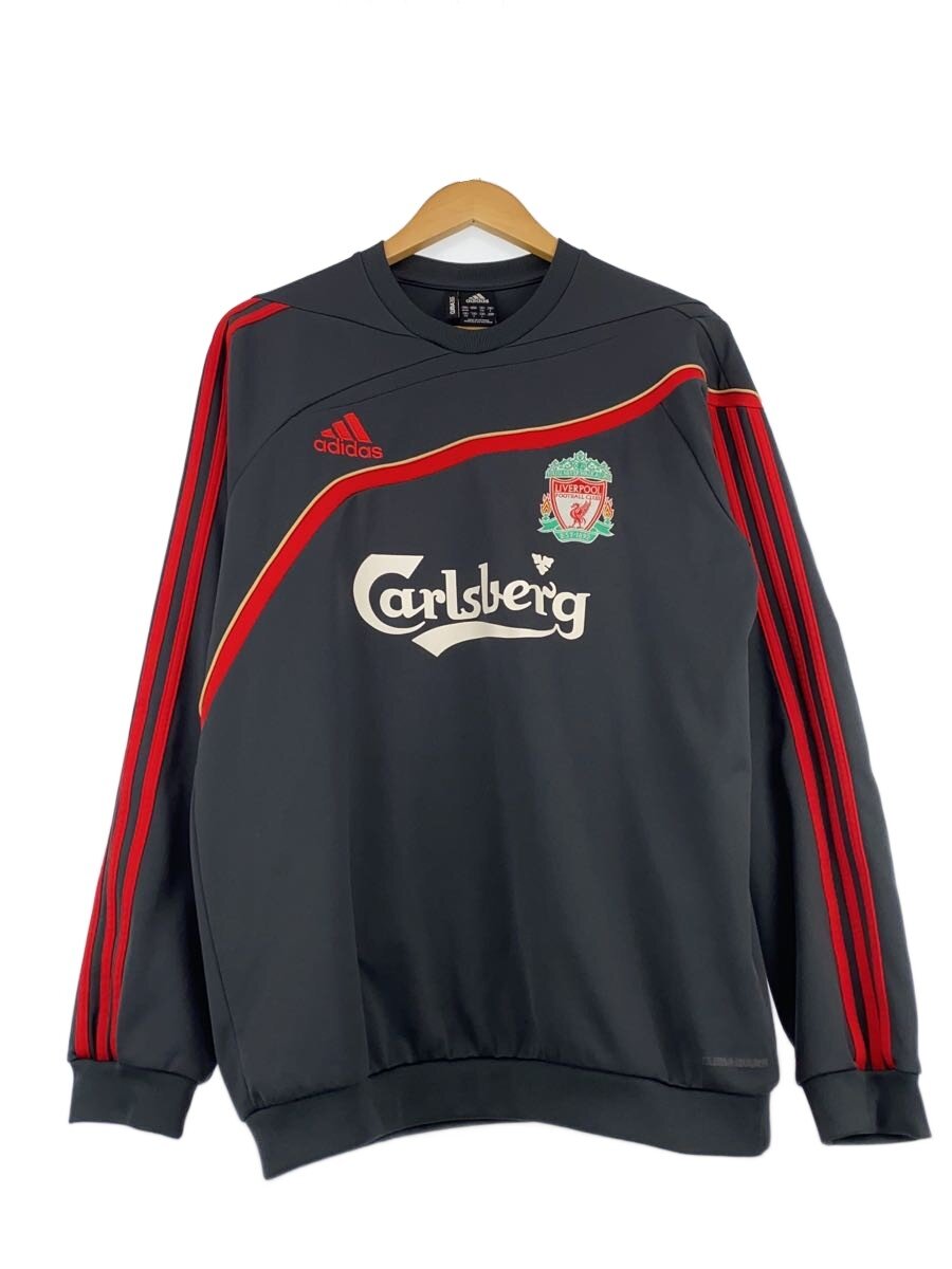 【中古】adidas◆LIVERPOOL/Carlsberg/形づくるプルオーバー/スポーツウェアー/L/GRY//【運動競技】
