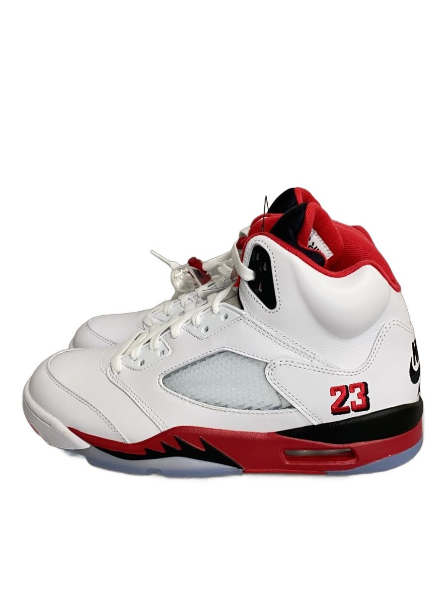 【中古】NIKE◆AIR JORDAN 5_大気圏 ジョーダン 5/28糎/WHT【シューズ】