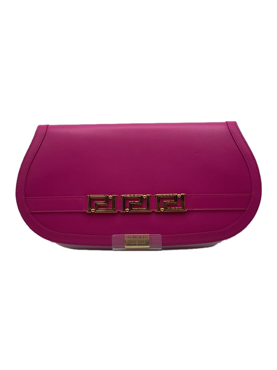 【中古】VERSACE◆クラッチペダル御徒面子/なめし革/PNK/無地【御徒面子】