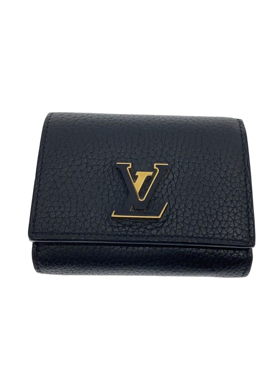 【中古】LOUIS VUITTON◆ポルトフォイユ カプシーヌ/タイニー/札入れ/なめし革/BLK/レディース/m12149//【服飾雑貨他】