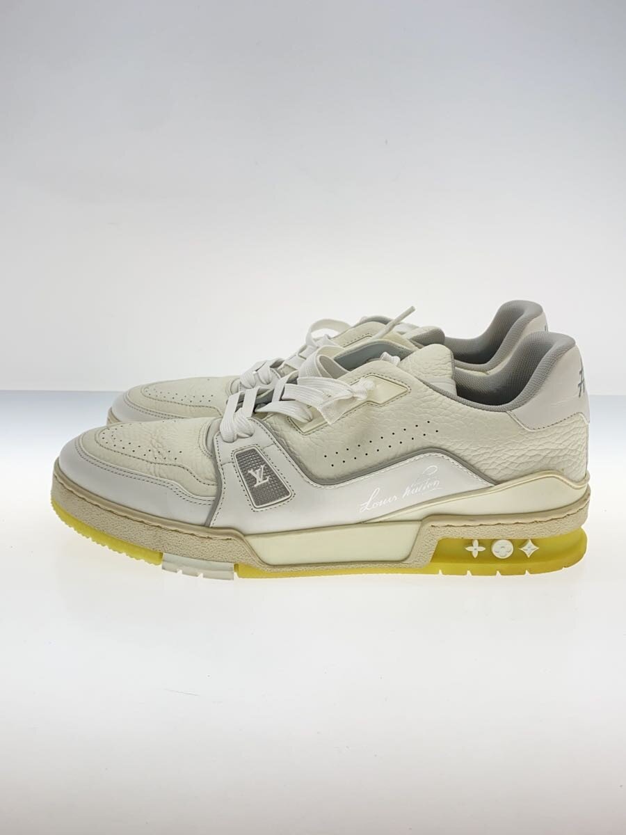 【中古】LOUIS VUITTON◆ローカットスニーカー/UK7.5/WHT【シューズ】