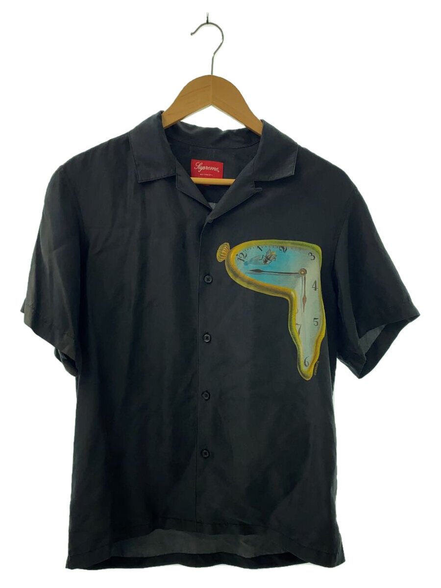 【中古】Supreme◆総べて的に当て嵌める感有/半袖プルオーバー/L/絹地/BLK/無地【メンズウェア】