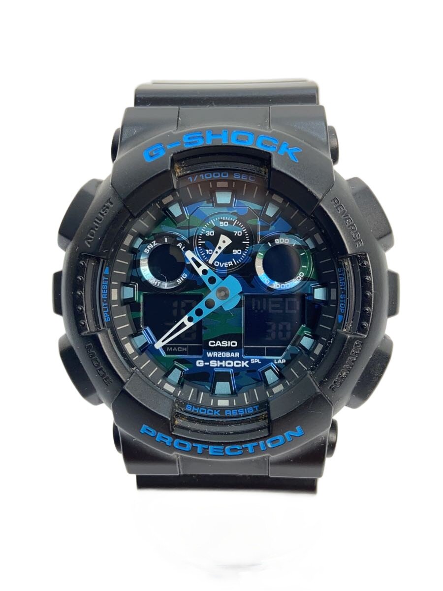 【中古】CASIO◆石英ウオッチ・G-SHOCK/デジアナ/BLK/BLK【服飾雑貨他】