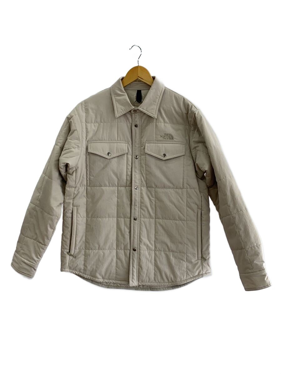 【中古】THE NORTH FACE◆MEADOW WARM SHIRT_メドウウォームシャツ/M/ポリエステル/BEG【メンズウェア】
