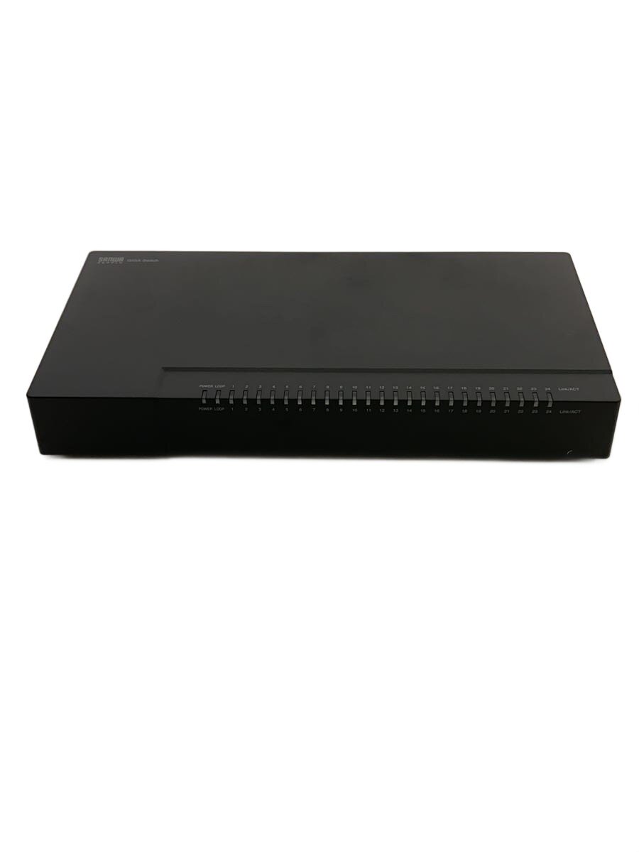【中古】SANWA SUPPLY◆ギガビット相応う スイッチングこしき/24界面/内臓ワット数ローカルエリアネットワーク-GIGAP2402BK【マイコン】
