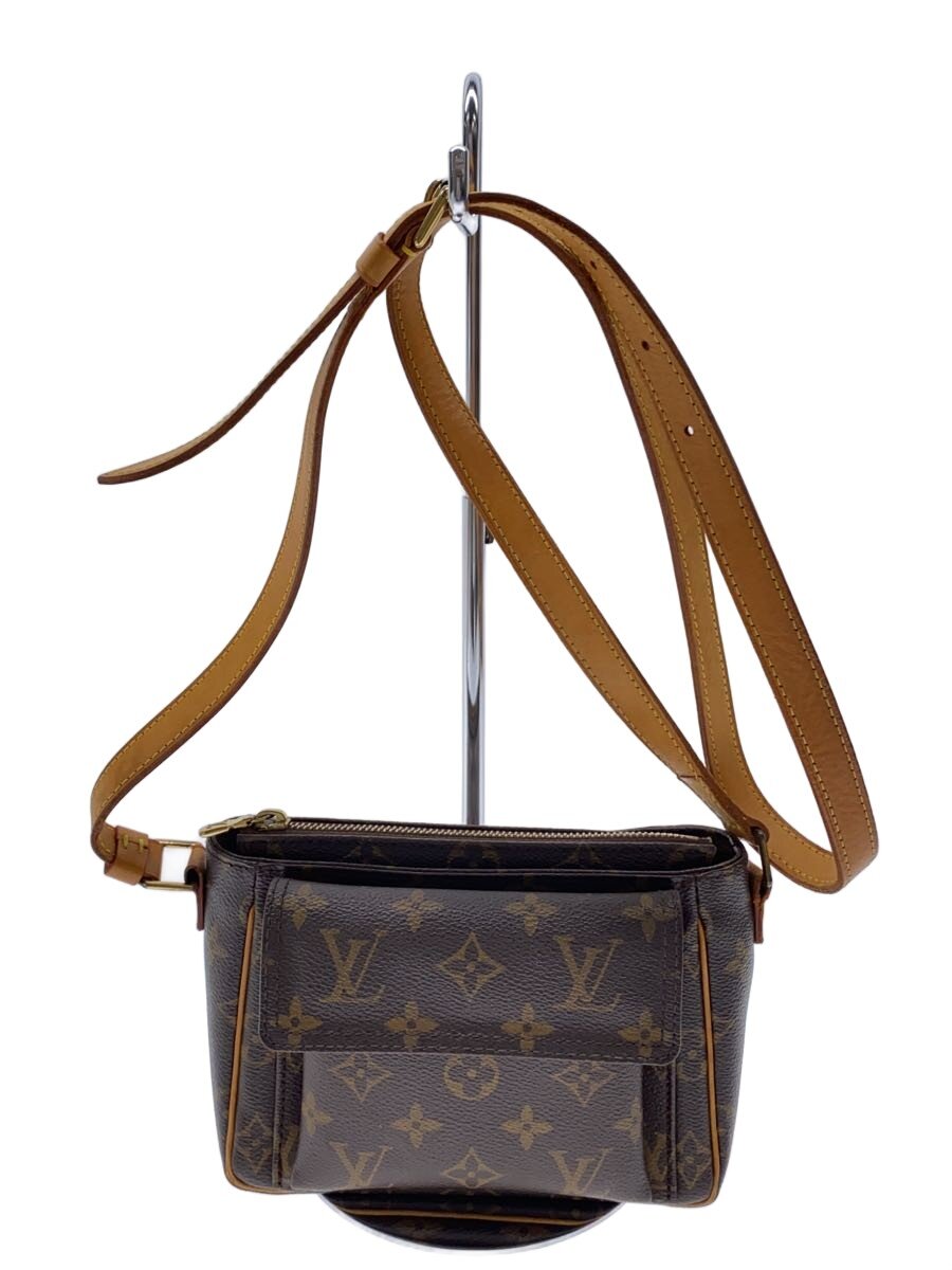 【中古】LOUIS VUITTON◆ヴィバ・シテPM_モノグラム・帆布/PVC/BRW/モノグラム【御徒面子】